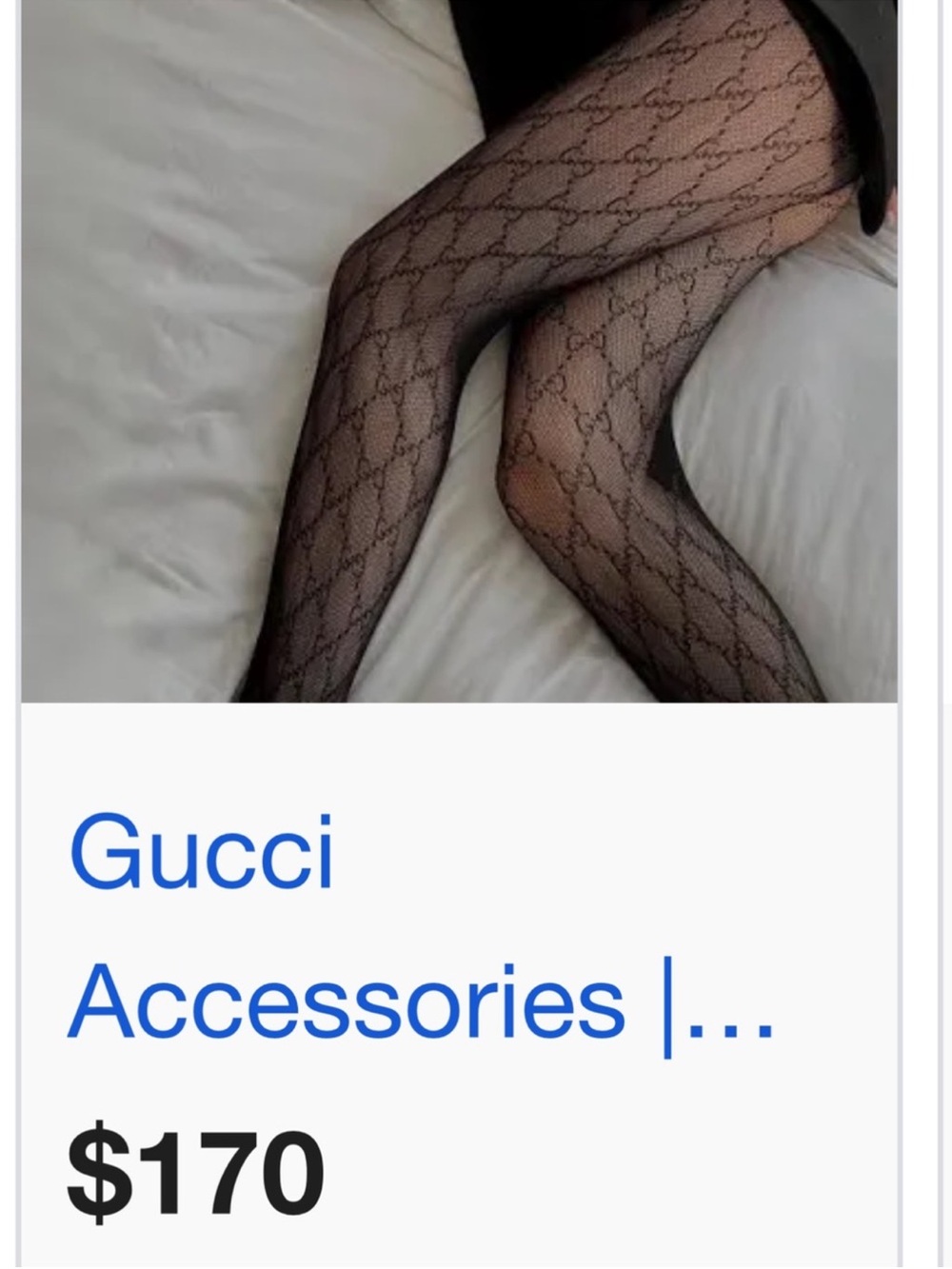 Gucci Black Logo Sheer Tights - Picture 2 of 4
